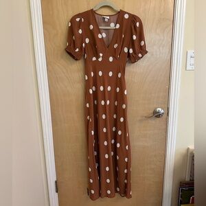 Rust Polka Dot Dress by A New Day, size XS